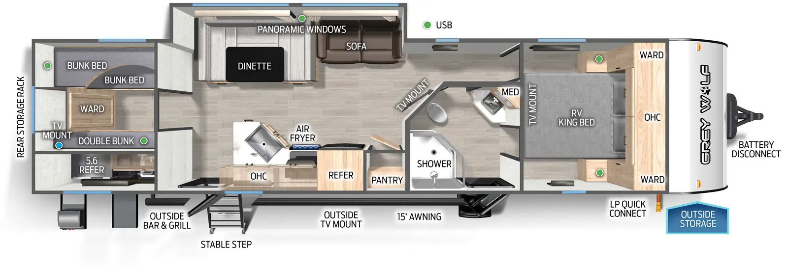 Grey Wolf 29TE Floorplan